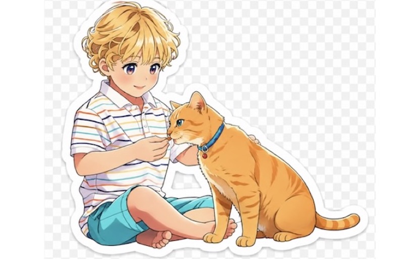 Anime sticker style preview