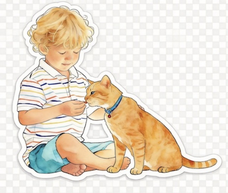 Watercolor sticker style preview